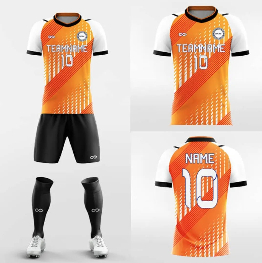 Maillot + short sublimé Orange 🟠 (Avec les 8 maillots)