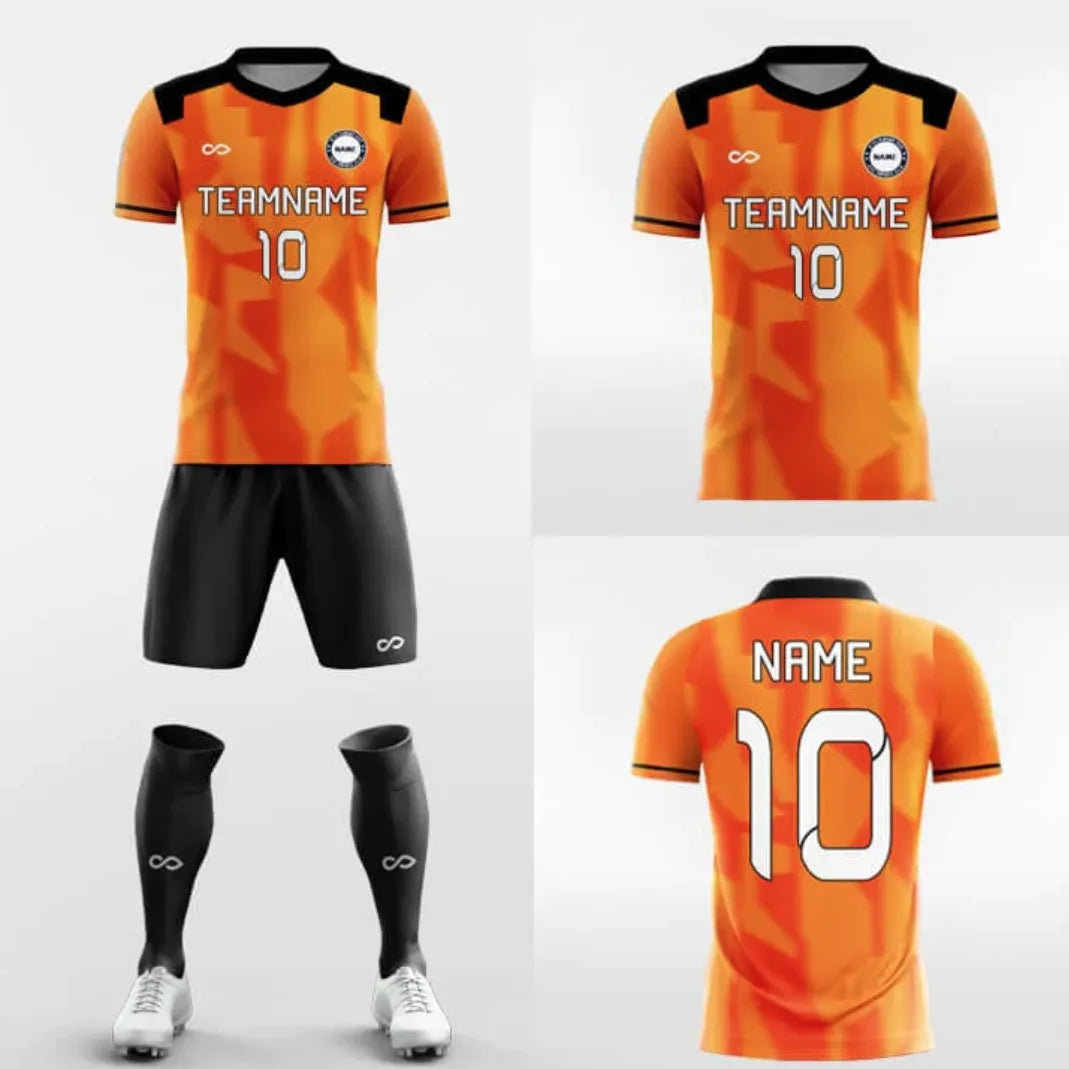 Maillot + short sublimé Orange 🟠 (Avec les 8 maillots)