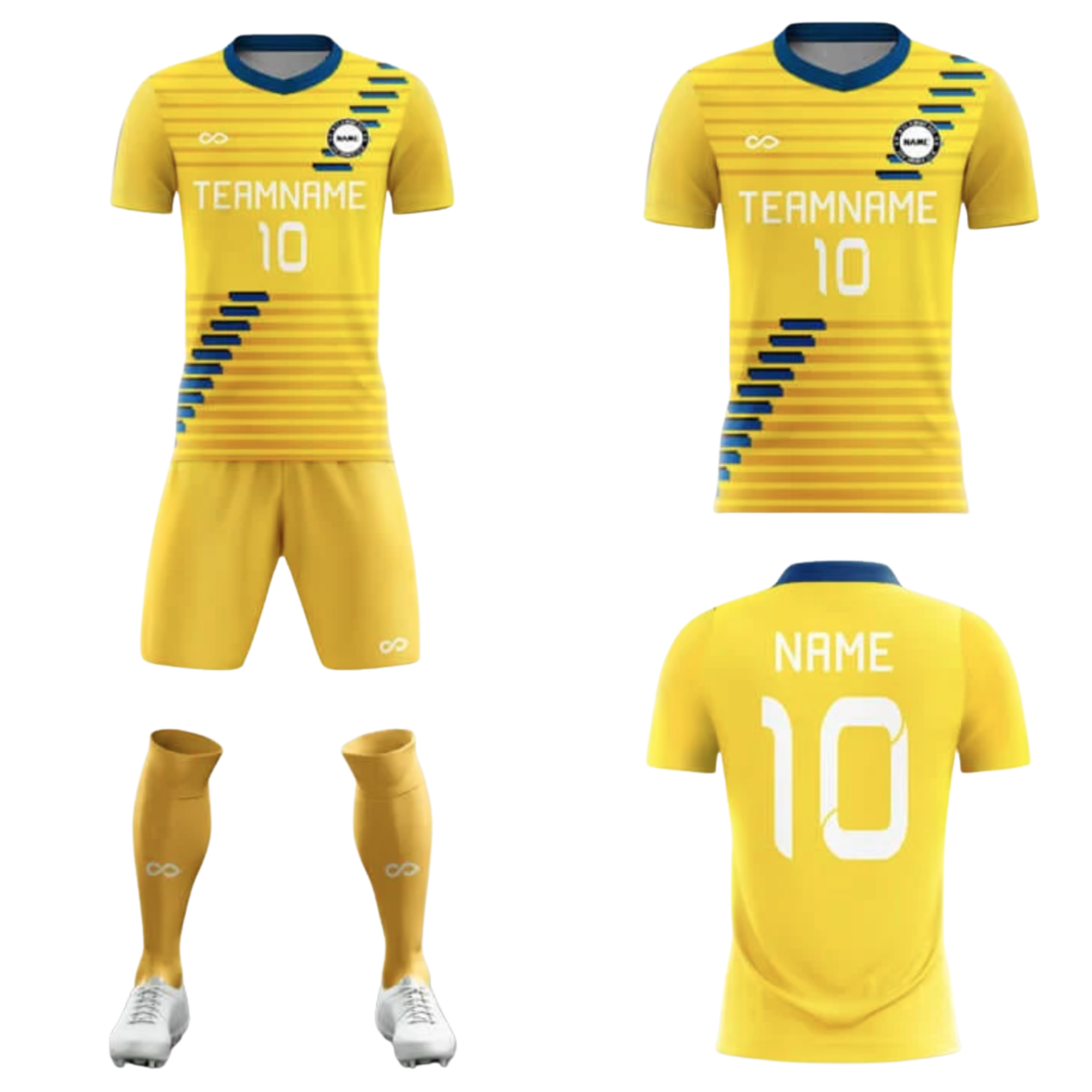 Tenue de match jaune 005