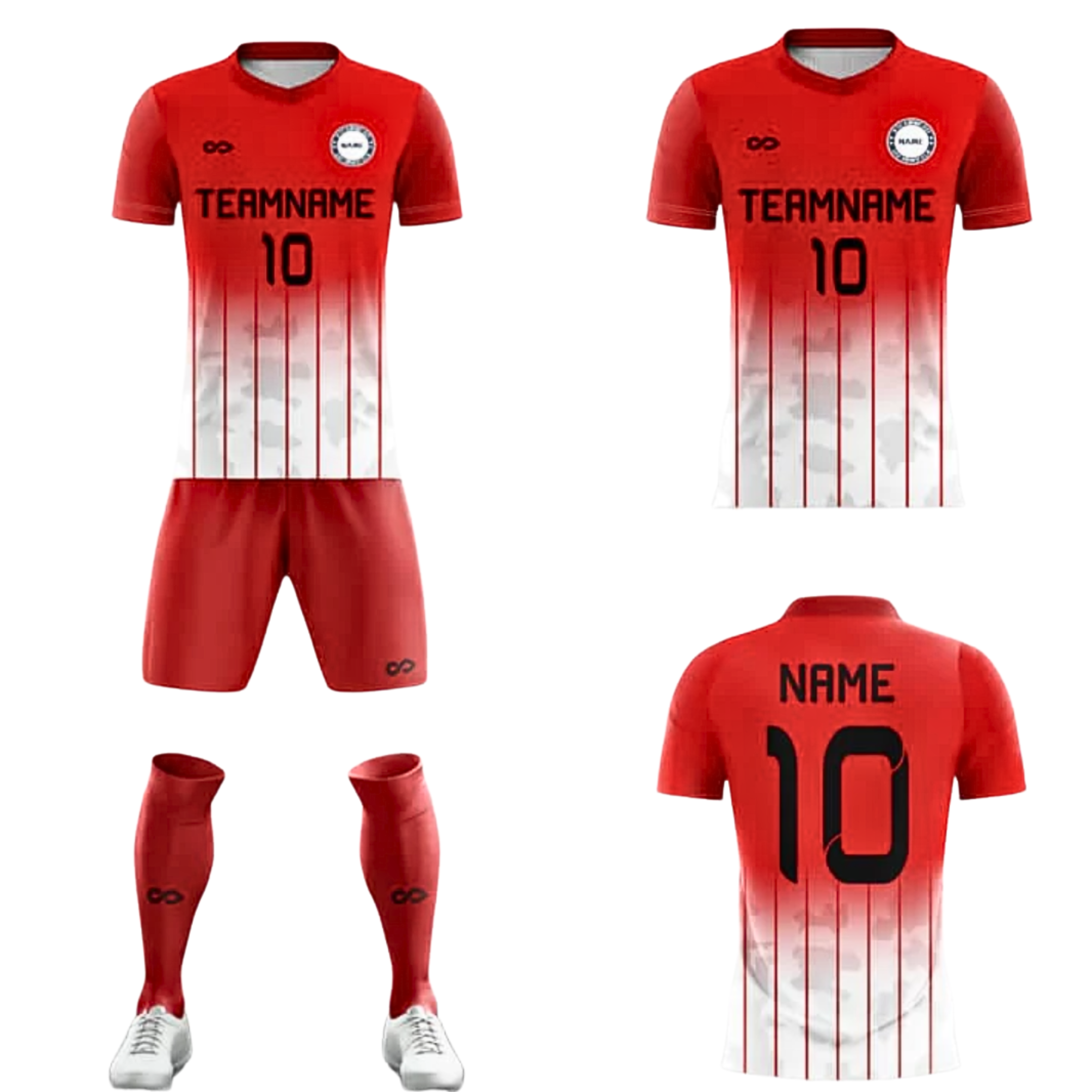 Tenue de match rouge 004
